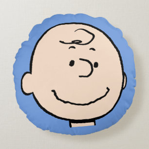 Peanuts   A Charlie Brown Smile Round Pillow