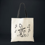 Peanuts | A Snoopy Happy Dance Tote Bag<br><div class="desc">Snoopy is the loveable pet beagle of Charlie Brown in the comic strip Peanuts by Charles M. Schulz. Check out this cute Peanuts design featuring this loveable dog.</div>