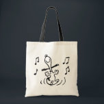 Peanuts | A Snoopy Happy Dance Tote Bag<br><div class="desc">Snoopy is the loveable pet beagle of Charlie Brown in the comic strip Peanuts by Charles M. Schulz. Check out this cute Peanuts design featuring this loveable dog.</div>