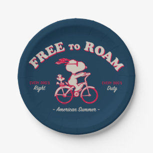 Peanuts   American Summer Free To Roam Paper Plate