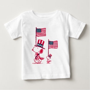 Peanuts   American Summer Old Glory Baby T-Shirt
