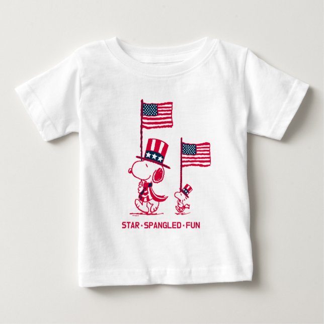 Peanuts | American Summer Old Glory Baby T-Shirt (Front)