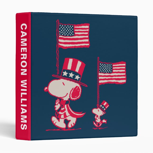 Peanuts | American Summer Old Glory Binder (Front/Spine)