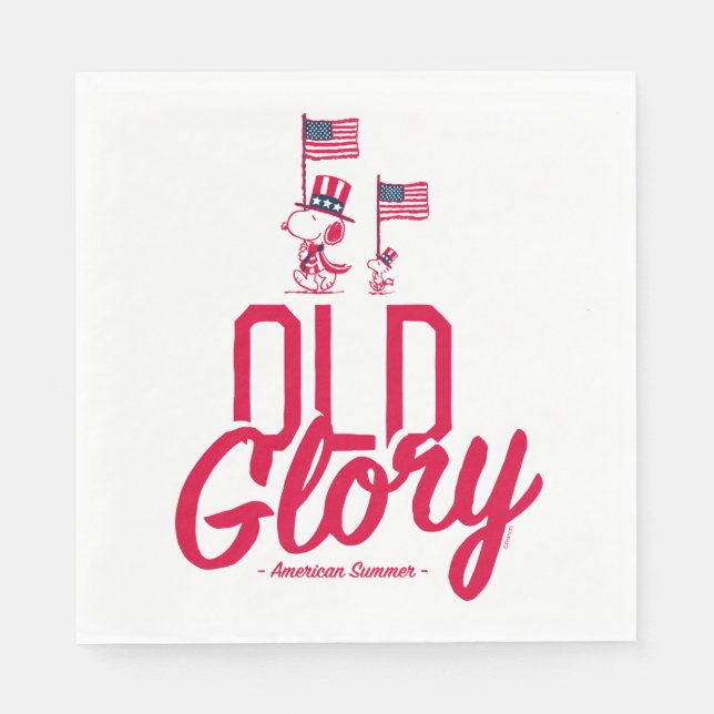 Peanuts | American Summer Old Glory Napkin (Front)
