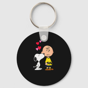 Peanuts - And Charlie Dog Kisses Valentine Wishes Keychain