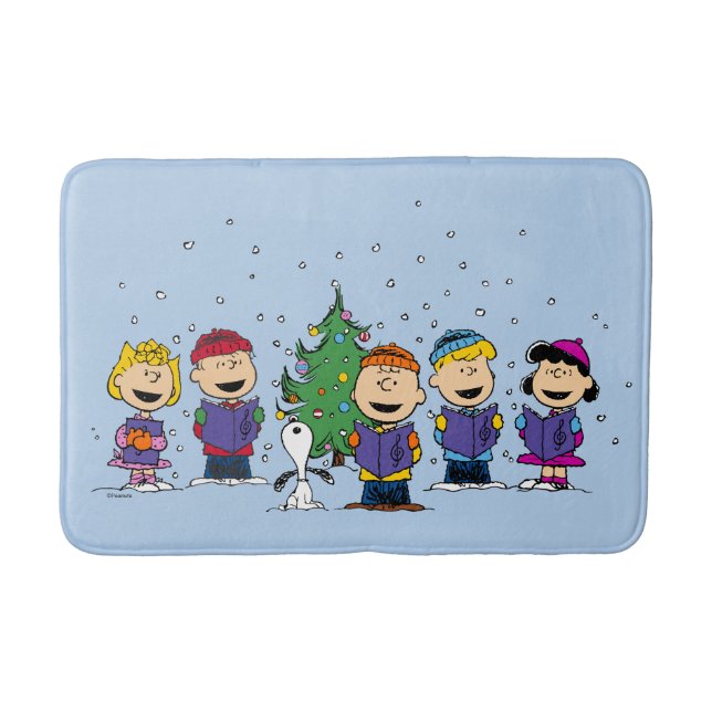 Peanuts | Around the Christmas Tree Bath Mat (Front)