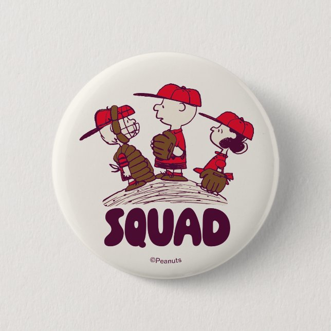 Peanuts | Baseball Squad 2 Inch Round Button (Front)