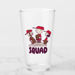 Peanuts Baseball Squad Glass