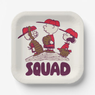 Peanuts   Baseball Squad Paper Plate