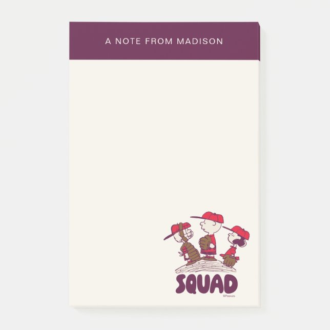 Peanuts | Baseball Squad Post-it Notes (Front)