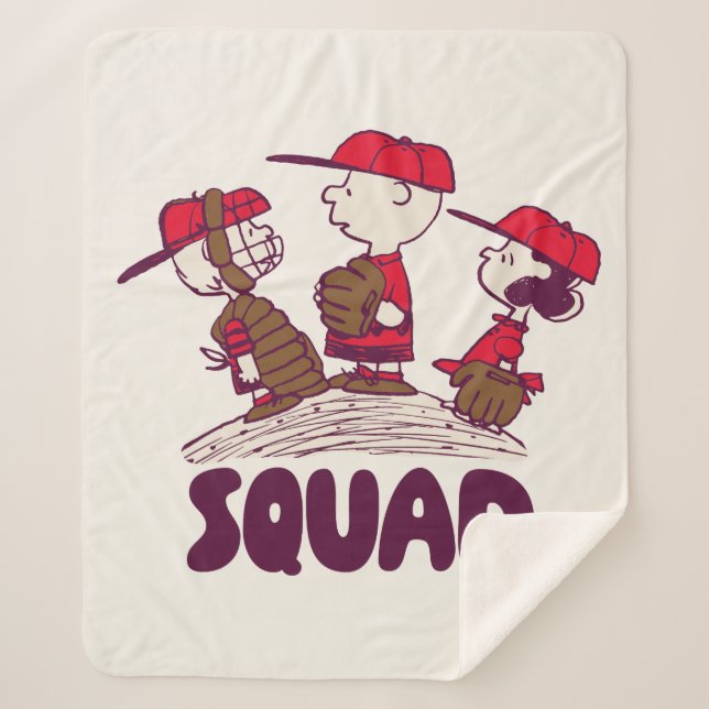Peanuts | Baseball Squad Sherpa Blanket (Front)