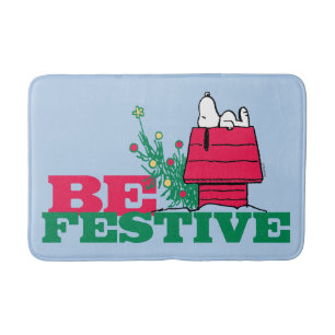 Peanuts   Be Festive Bath Mat