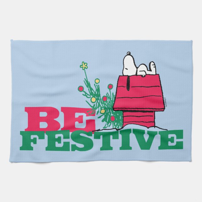 Peanuts | Be Festive Kitchen Towel (Horizontal)