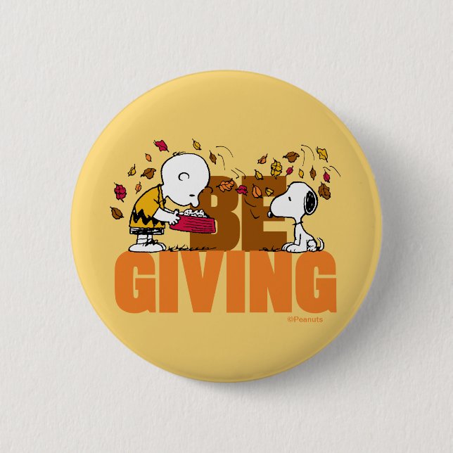 Peanuts | Be Giving 2 Inch Round Button (Front)