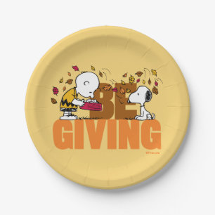 Peanuts   Be Giving Paper Plate