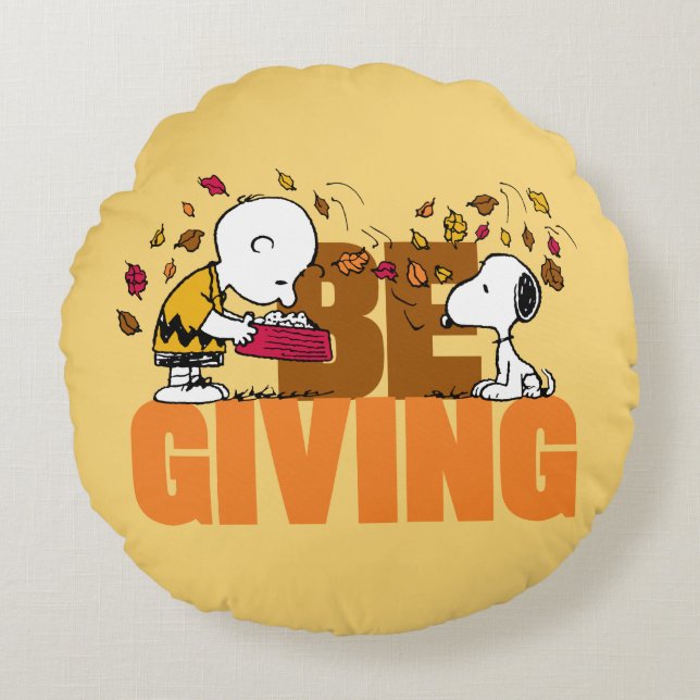 Peanuts | Be Giving Round Pillow (Front)