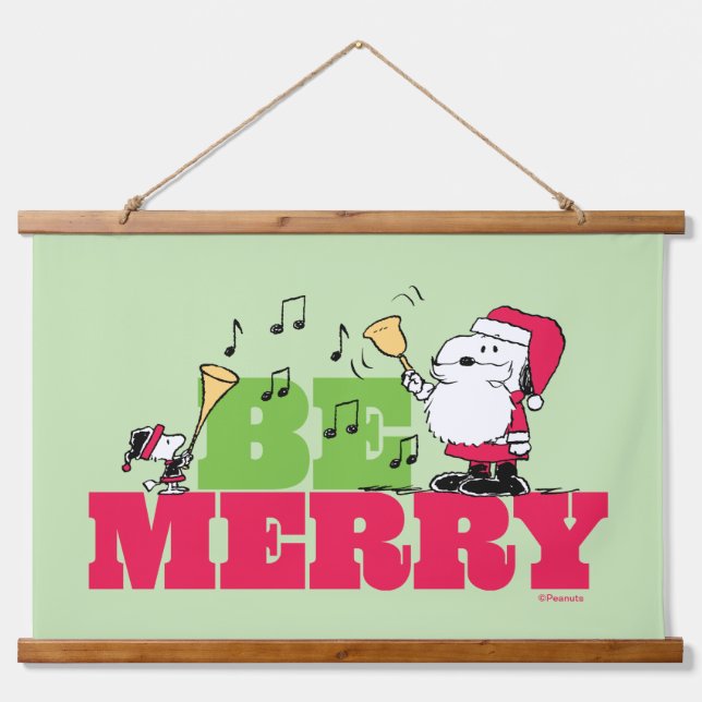 Peanuts | Be Merry Christmas Hanging Tapestry (Front)