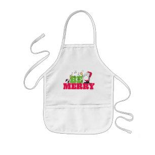 Peanuts Be Merry Christmas Kids Apron