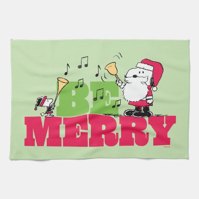 Peanuts | Be Merry Christmas Kitchen Towel (Horizontal)