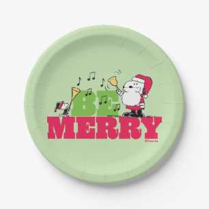 Peanuts   Be Merry Christmas Paper Plate