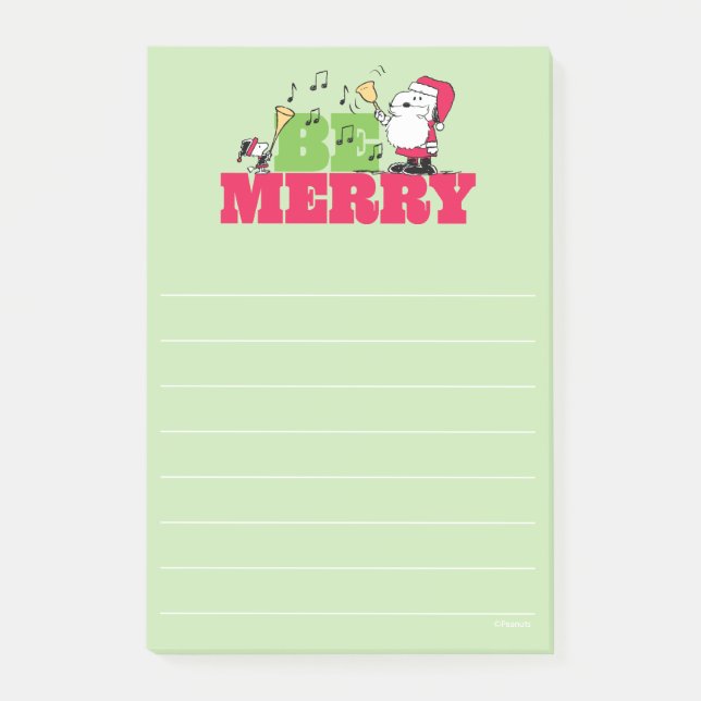 Peanuts | Be Merry Christmas Post-it Notes (Front)
