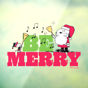 Peanuts Be Merry Christmas Window Cling