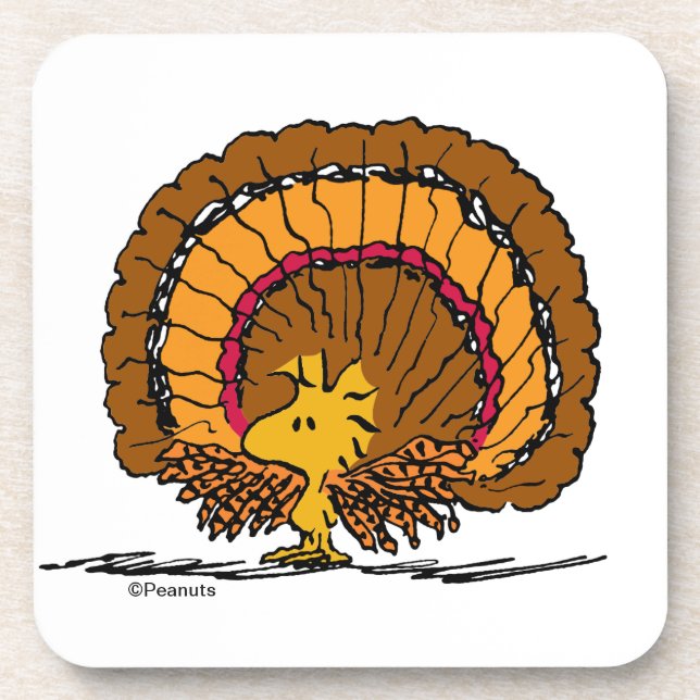Peanuts | Be Thankful Woodstock Turkey Coaster (Front)