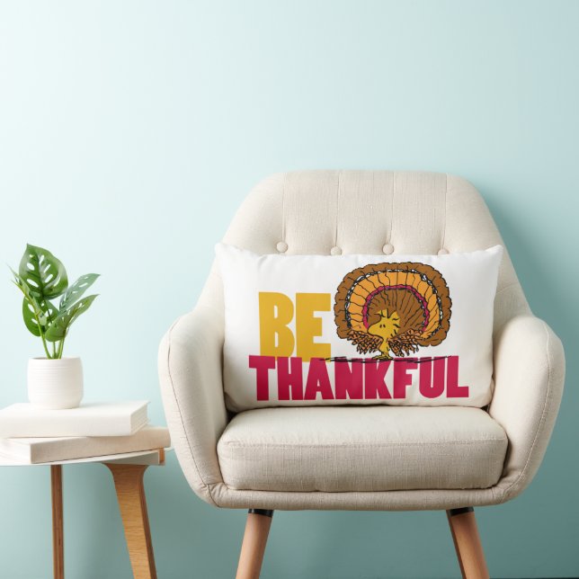 Peanuts | Be Thankful Woodstock Turkey Lumbar Pillow (Chair)