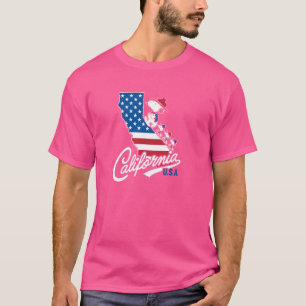 Peanuts - Beagle Scouts California U.S.A Flag Fill T-Shirt