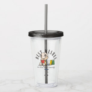 Peanuts Best Wishes Graduation Snoopy Reading Acrylic Tumbler