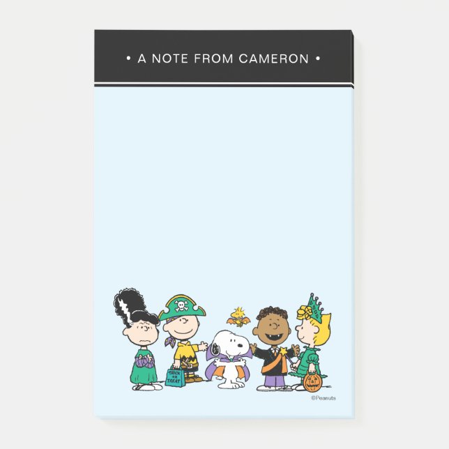 Peanuts Candy Crew Halloween Gang Post-it Notes (Front)