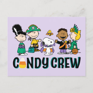 Peanuts Candy Crew Halloween Gang Postcard
