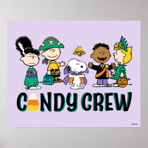 Peanuts Candy Crew Halloween Gang Poster
