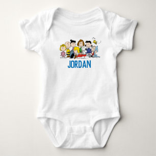 Peanuts   Charlie Brown and Gang   Add Your Name Baby Bodysuit
