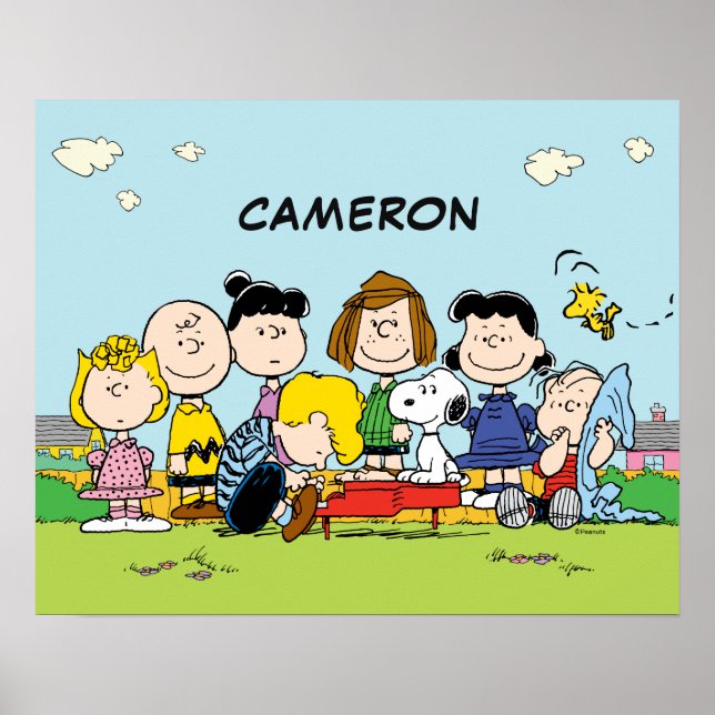 Peanuts | Charlie Brown and Gang | Add Your Name Poster (Front)
