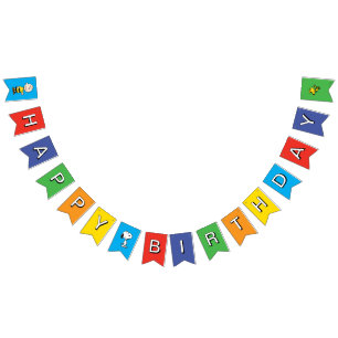 Peanuts   Charlie Brown and Gang Birthday Bunting Flags