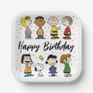 Peanuts   Charlie Brown and Gang Birthday Paper Plate