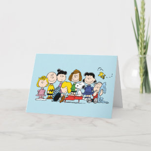 Peanuts Charlie Brown and Gang Note Card