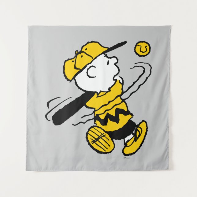 Peanuts | Charlie Brown at Bat Tapestry (Front)