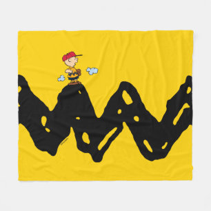 Peanuts   Charlie Brown Baseball Fleece Blanket