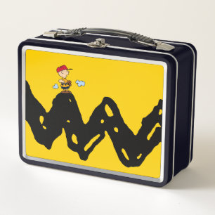 Peanuts   Charlie Brown Baseball Metal Lunch Box