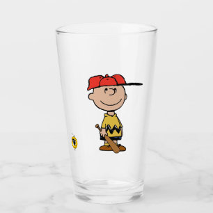 Peanuts   Charlie Brown Baseball Smile Glass