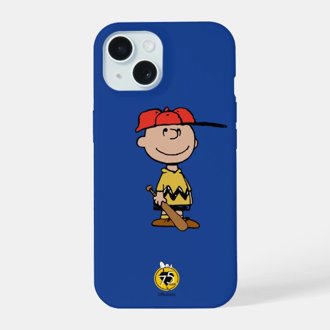 Peanuts | Charlie Brown Baseball Smile iPhone 15 Case (Back)