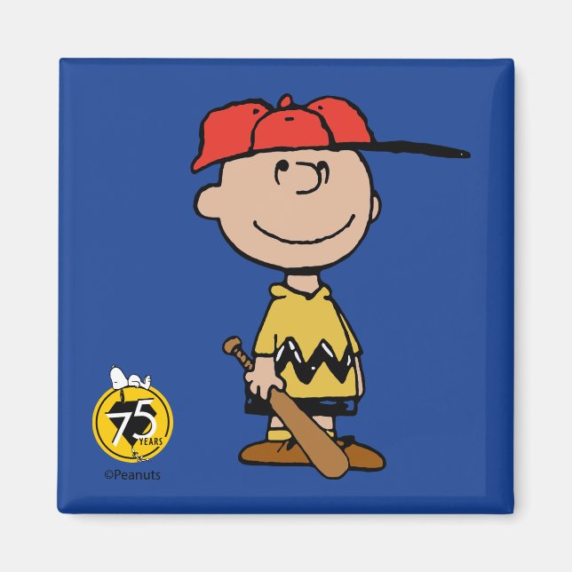 Peanuts | Charlie Brown Baseball Smile Magnet (Front)