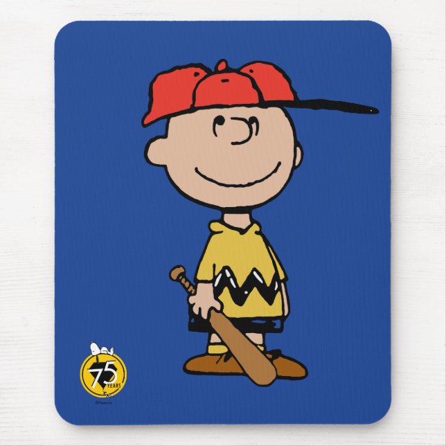 Peanuts | Charlie Brown Baseball Smile Mouse Pad (Front)
