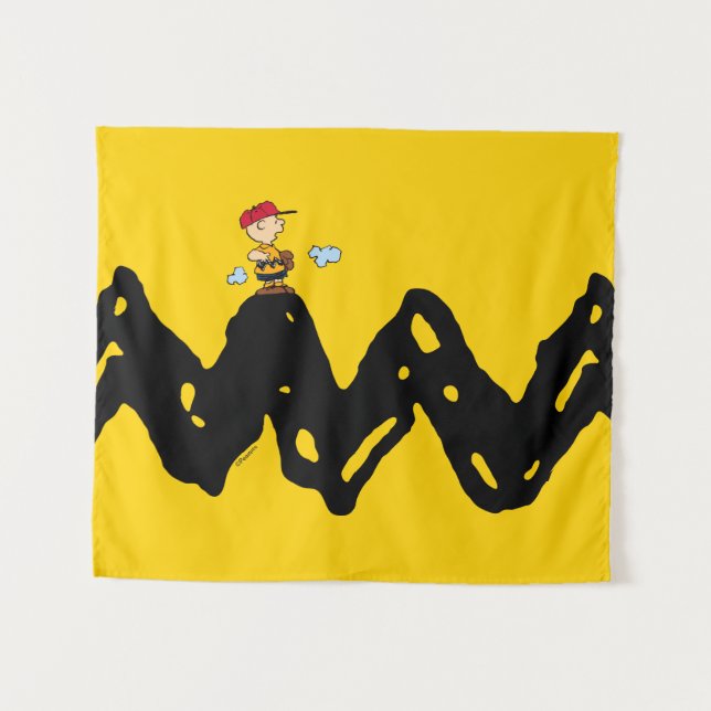 Peanuts | Charlie Brown Baseball Tapestry (Front (Horizontal))