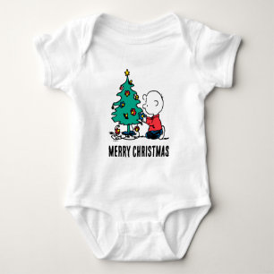 Peanuts   Charlie Brown Christmas Lights Baby Bodysuit