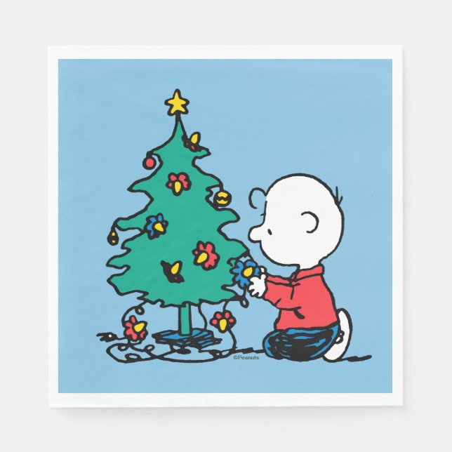 Peanuts | Charlie Brown Christmas Lights Napkin (Front)