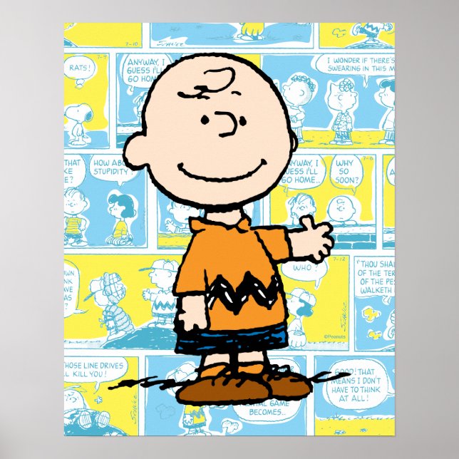 Peanuts | Charlie Brown Comic Pattern Poster (Front)