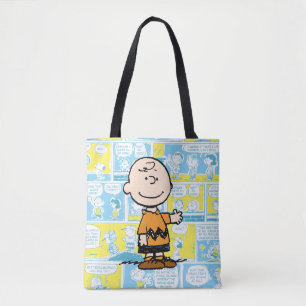 Peanuts   Charlie Brown Comic Pattern Tote Bag